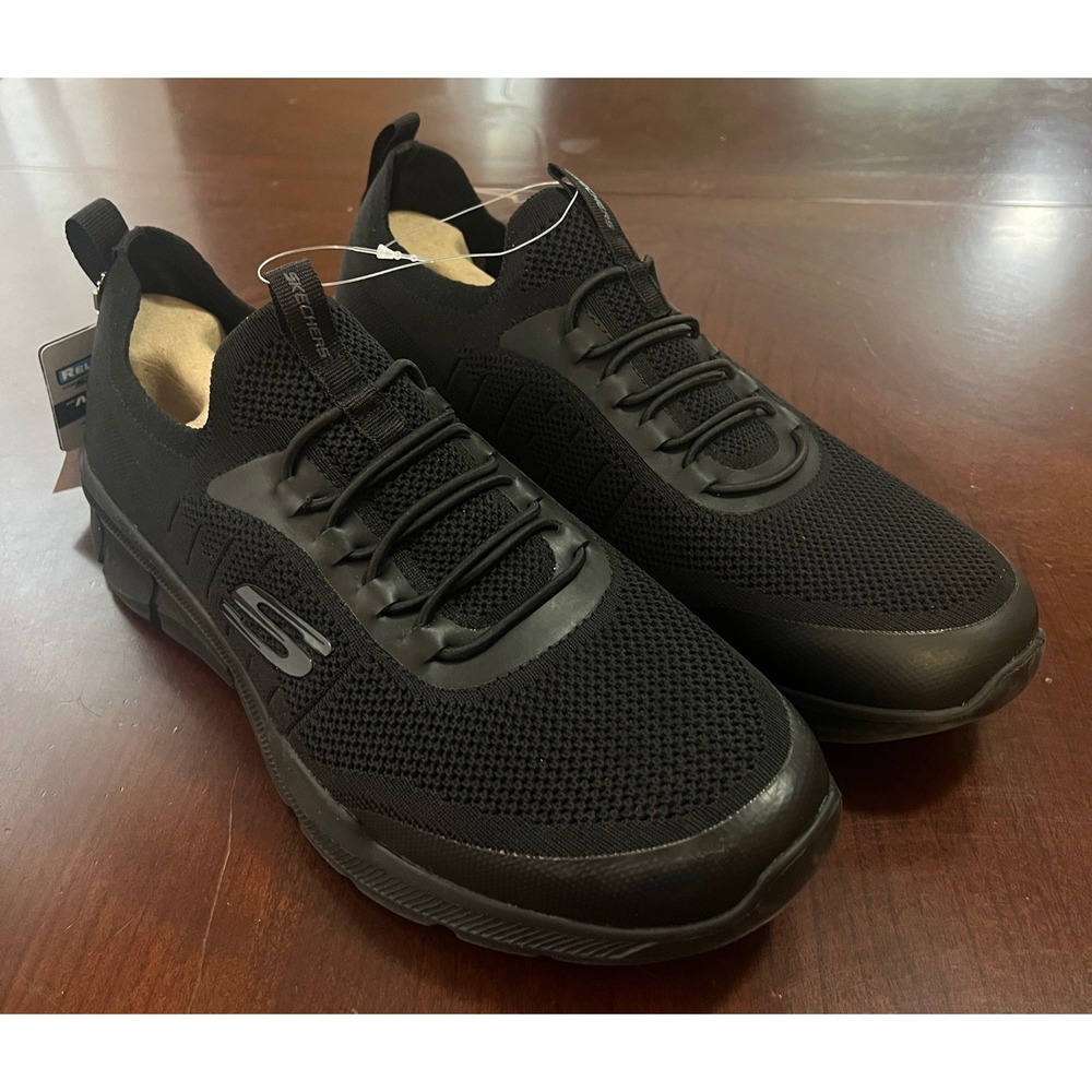 Skechers Mens Relaxed Fit Stretch Fit Black Slip On Sneakers Shoes 56256 Size 12